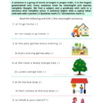 Identify Sentences Printable Worksheets For Grade 2 Kidpid