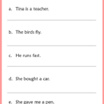 Identify the sentance pattern worksheet Your Home Teacher