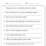 Identifying Types Of Sentences Worksheet