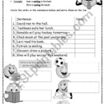 Identifying Verbs In Sentences ESL Worksheet By KelsSA