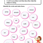 Identifying Verbs Worksheets 99Worksheets