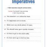 Imperative Sentence Worksheet 4th Grade