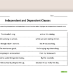 Independent And Dependent Clauses Worksheet Pack Teach Starter