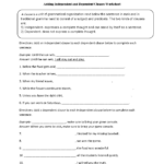 Independent Vs Dependent Clause Worksheet