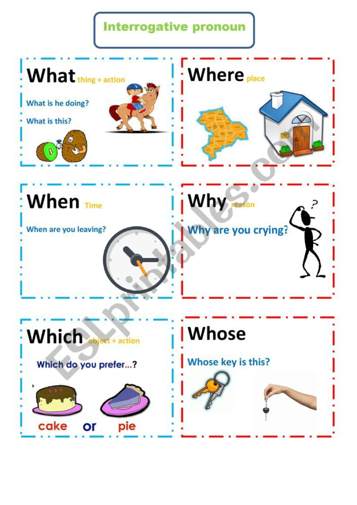 Interrogative Pronoun ESL Worksheet By Louayk