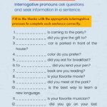 Interrogative Pronoun Worksheet With Answers Free PDF