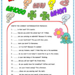 INTERROGATIVE PRONOUNS English ESL Worksheets Pdf Doc