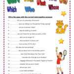 INTERROGATIVE PRONOUNS English ESL Worksheets Pdf Doc