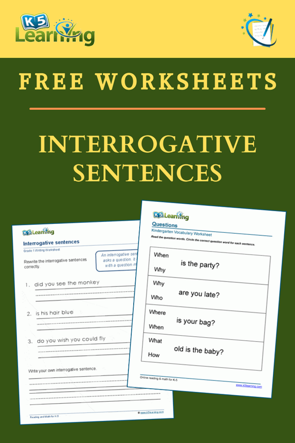 Interrogative Sentences Explained K5 Learning