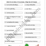 Joining Sentences With because ESL Worksheet By Tracyjones2