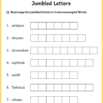 Jumbled Words Worksheets For Grade 5 K5 Learning 5th Grade Jumbled