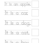 Kindergarten Sentence Tracing Worksheets Brenda Bailey s Kindergarten