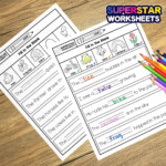 Kindergarten Word Bank Writing Worksheets Superstar Worksheets