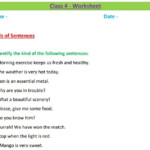 Kinds Of Sentences Class 4 Worksheet Fill In The Blanks Identify The