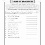 Kinds Of Sentences Worksheet For Grade 7 Lottie Sheets