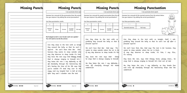 KS2 How To Skin A Bear Direct Speech Punctuation Activity