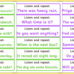 Listen And Repeat 4 5 Word Length Sentence Cards Set 2 Listen