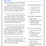 Main Idea 5th Grade Worksheet