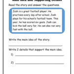 Main Idea With Supporting Details Worksheet Main Idea Worksheet