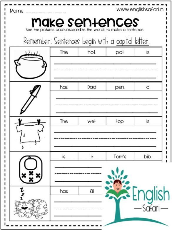 Make A Sentence Worksheets 829