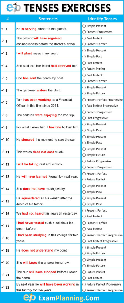 Mixed Tenses Exercises With Answers To See The Answers View The Post 