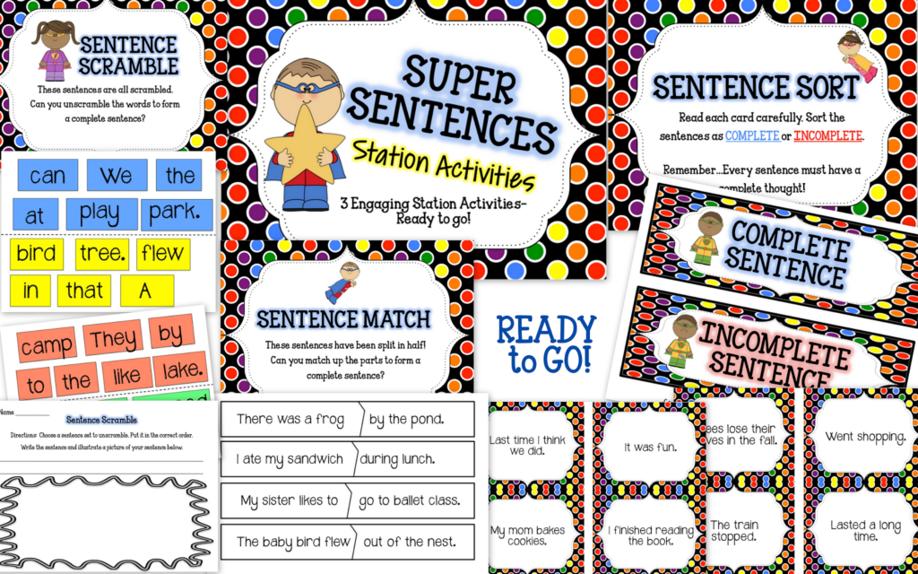 Mrs MeGown s Second Grade Safari Super Sentences Complete Sentence 