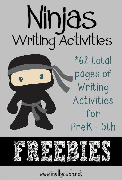 Ninja Writing Activities 62 Total Pages In All You Do Writing 