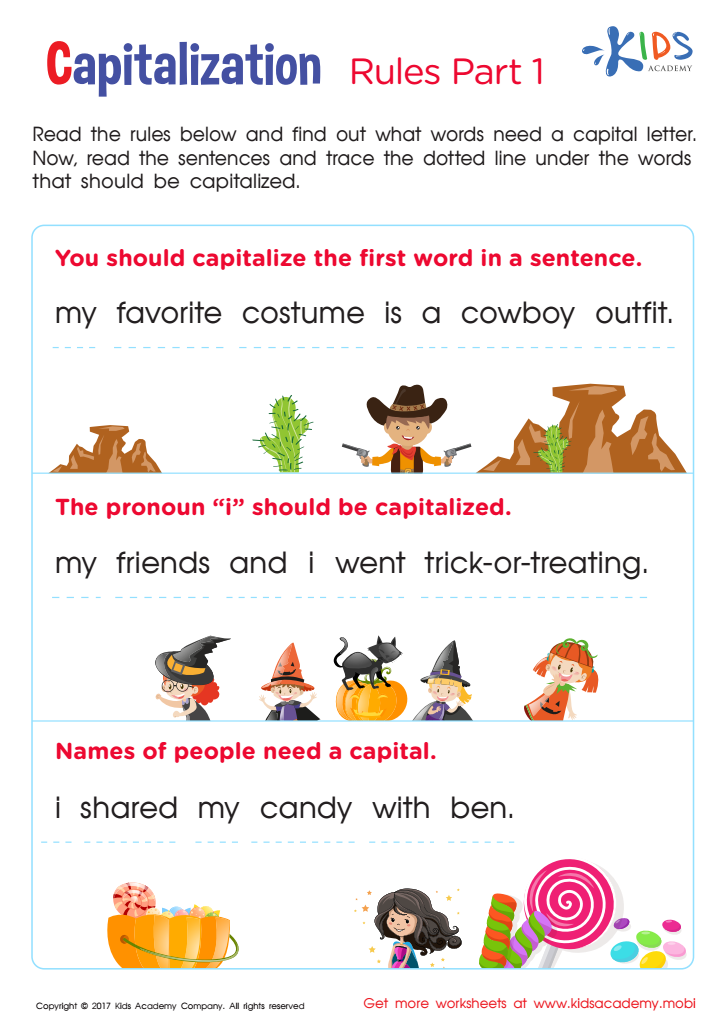 Normal Capitalization Worksheets For Grade 1 Free PDF Worksheets