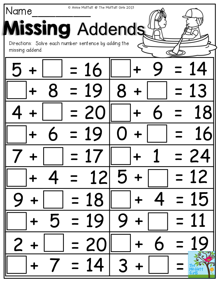 Number Sentence Worksheet 2nd Grade