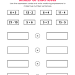 Number Sentence Worksheets