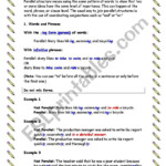 Parallel Structure Worksheet