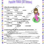 PASSIVE VOICE ALL TENSES ESL Worksheet By Rainbow 02