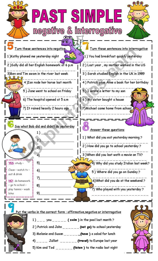 Past Simple Part 2 Negative And Interrogative ESL Worksheet By 