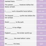 Perfect Tense Worksheet With Answers