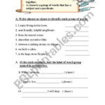 Phrase And Clause Worksheet Educational Worksheet