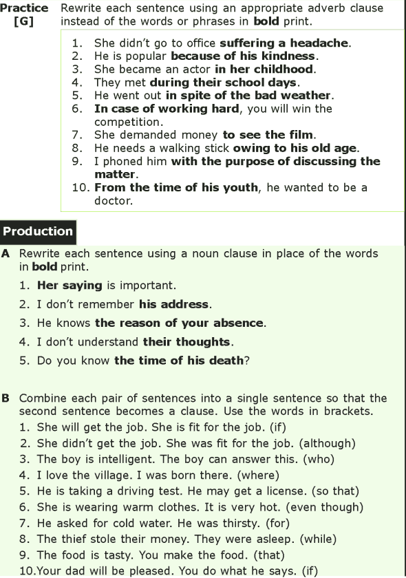 Phrases And Clauses Test For Class 7 Joshua Bank s English Worksheets
