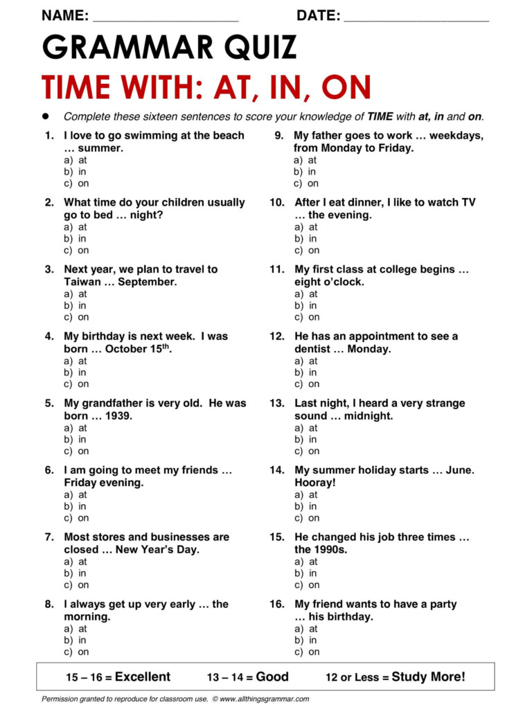 Phrases Practice Worksheet