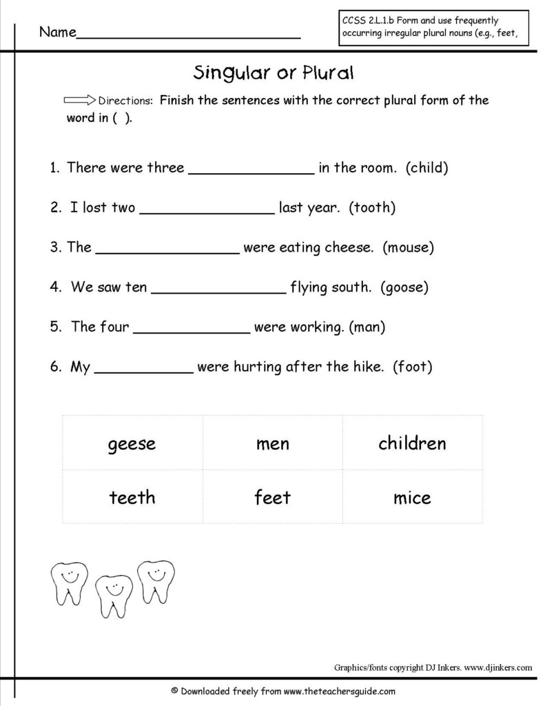 Plural Form Worksheet Grade 3