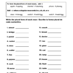 Plural Nouns First Grade Worksheet