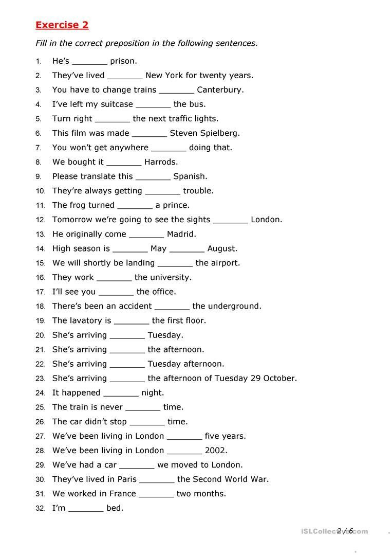 Prepositional Phrase Worksheet 6th Grade