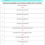 Prepositional Phrase Worksheet With Answers