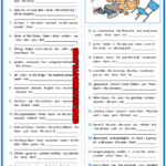 Present Perfect Tense ESL Word Order Exercise Worksheet