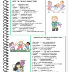 PRESENT SIMPLE AFFIRMATIVE NEGATIVE English ESL Worksheets Pdf Doc