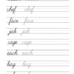 Printable Cursive Writing Worksheets