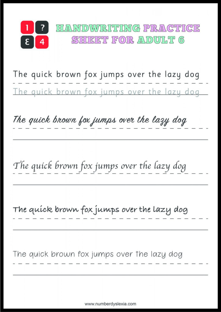 Printable Handwriting Practice Sheets