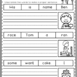 Printable Kindergarten Writing Sentences Worksheets