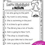 Printable Noun Worksheet