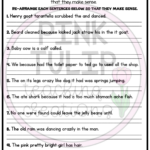 Printable Sentence Worksheet Template