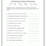 Printable Synonyms Worksheet