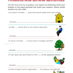 Produce And Expand Sentences Printable Worksheets For Grade 2 Kidpid